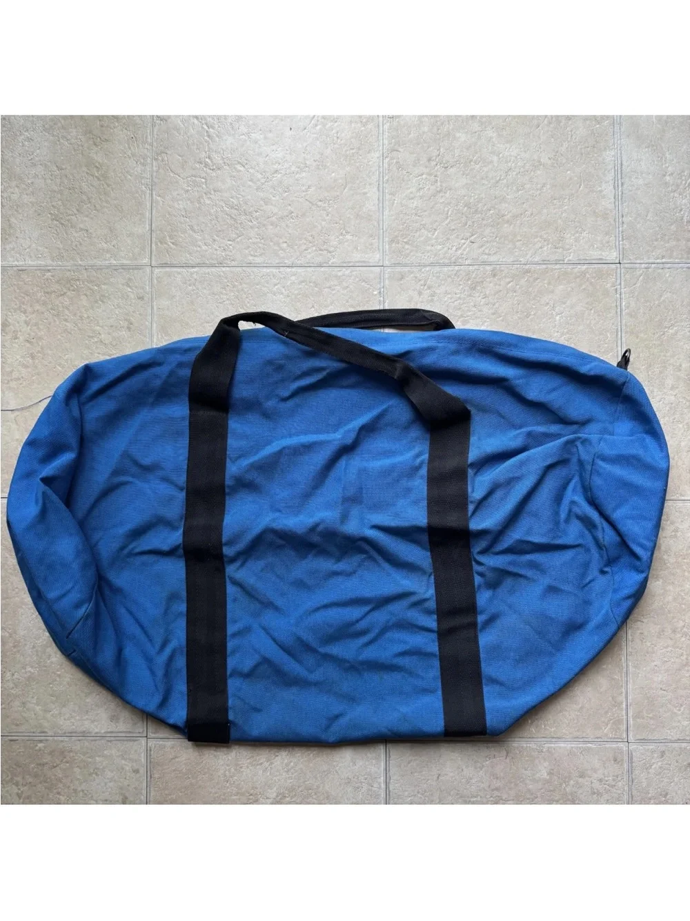 Vintage 80s 90s Eastpak Blue Canvas Duffel Bag USA Large Bag READ 34